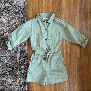 Zara girls/teen sage green romper